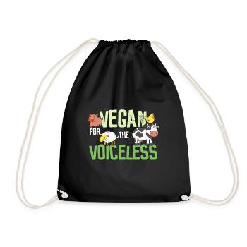 Vegan for the Voiceless - Turnbeutel - Schwarz - Vorne