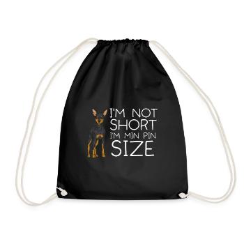 Miniature Pinscher Rehpinscher Min Pin Dog - Sac de sport léger - noir - Devant