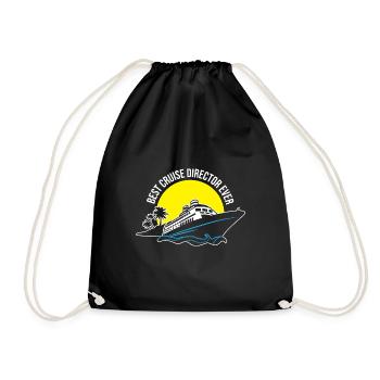 Best Cruise Director Cruise Ship Captain Funny - Drawstring Bag - black - Front