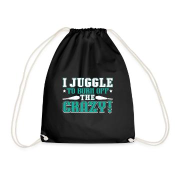 Juggling I Juggle To Burn Off The Crazy - Drawstring Bag - black - Front