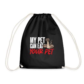 Ball Python Snake King Python - Drawstring Bag - black - Front
