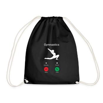 Gymnastics is calling! - Drawstring Bag - black - Front