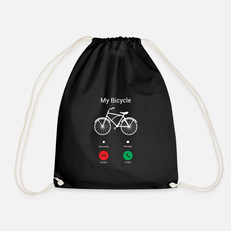 Mein Fahrrad ruft! - Turnbeutel - Schwarz