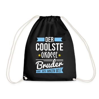 DER COOLSTE GROSSE BRUDER AUF DER GANZEN WELT - Turnbeutel - Schwarz - Vorne