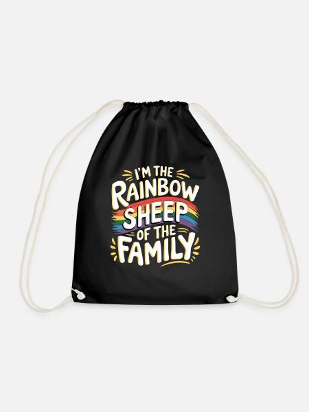 I'm The Rainbow Sheep Of The Family 12 - Turnbeutel - Schwarz