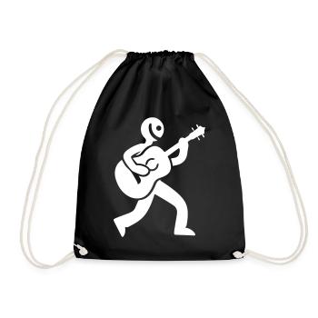 Guitarist icon - Drawstring Bag - black - Front