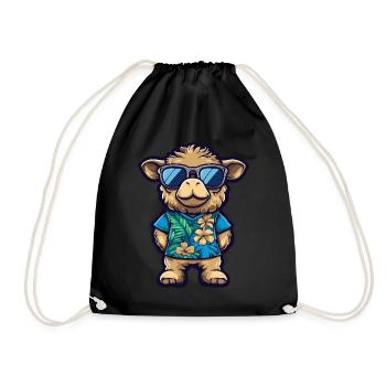 Camel Comic Funny Summer - Drawstring Bag - black - Front