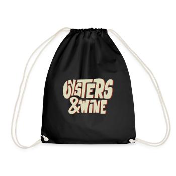 Huîtres et vin Ironic Saying Seafood Chef - Sac de sport léger - noir - Devant