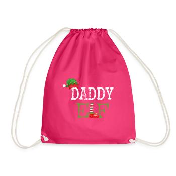 Daddy Elf - Papa der Weihnachts-Elf - Turnbeutel - Fuchsia - Vorne