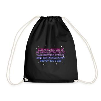 Bisexual Is Being Attracted Bi LGBTQ Bi Pride - Drawstring Bag - black - Front