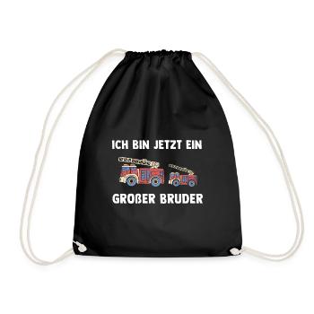 Feuerwehr Großer Bruder - Tatütata Ich bin jetzt - Turnbeutel - Schwarz - Vorne