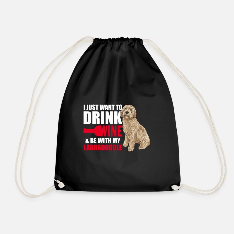 Labradoodle Hund - Turnbeutel - Schwarz