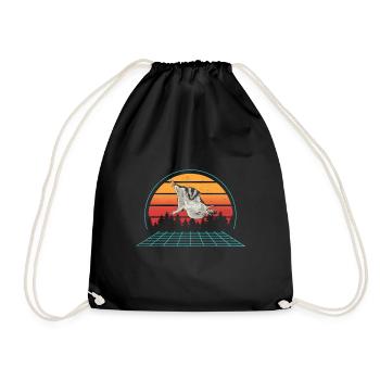 Short-headed glider Sugar Glider - Drawstring Bag - black - Front