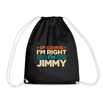 Natürlich habe ich Recht, Jimmy - Turnbeutel - Schwarz - Vorne
