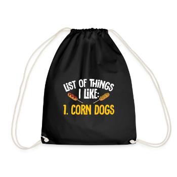 Corn Dog Corndog - Drawstring Bag - black - Front