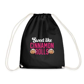 Cinnamon roll - Drawstring Bag - black - Front