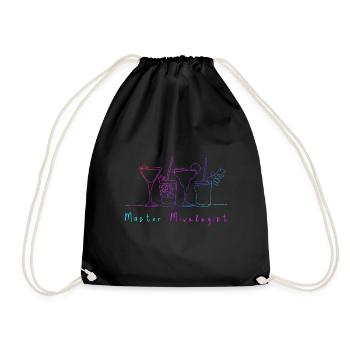 Bartender Bartender Mixer Cocktail Gift - Drawstring Bag - black - Front