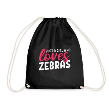 Liebt Zebra Zookeeper Gift - Turnbeutel - Schwarz - Vorne