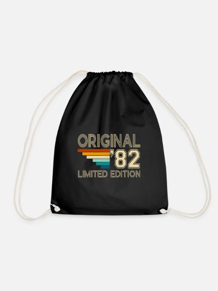 1982 Jahrgang Vintage retro Geburtstag Geschenk - Turnbeutel - Schwarz