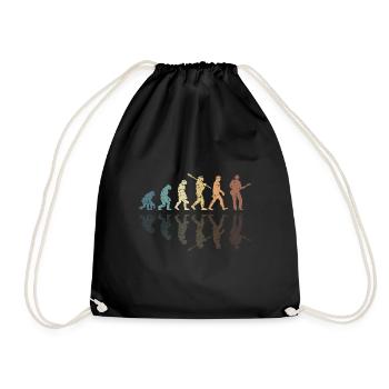 Human Evolution Guitar Band Retro Vintage - Sac de sport léger - noir - Devant