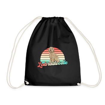 Labradoodle Chien - Sac de sport léger - noir - Devant