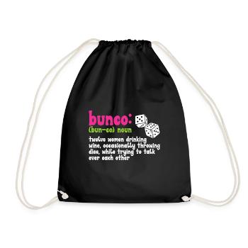 Bunco Dice Game - Drawstring Bag - black - Front