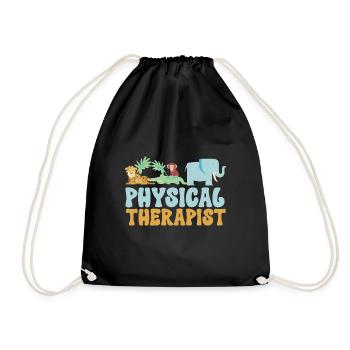 Physiotherapie Kinderphysiotherapeutin - Turnbeutel - Schwarz - Vorne