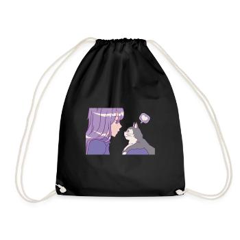 Juste une fille qui aime Anime et Cats Anime Merch - Sac de sport léger - noir - Devant