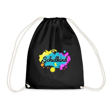 Schulkind Einschulung - Turnbeutel - Schwarz - Vorne