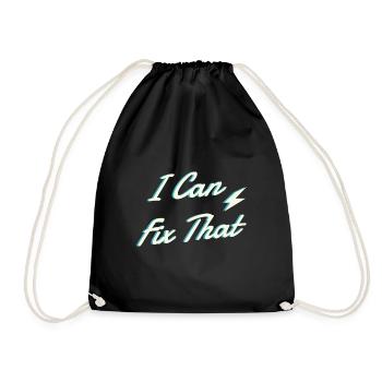Fix That Electro Worker Craftsman Electrician - Drawstring Bag - black - Front