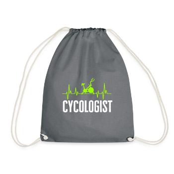Indoor Cycling Bike Workout - Drawstring Bag - grey - Front