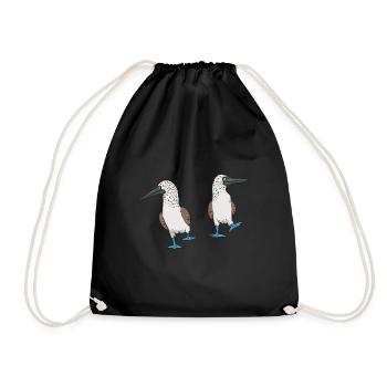 Blue-footed Booby Seabird Blue-footed Booby Seabird - Drawstring Bag - black - Front