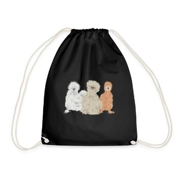 Seidenhuhn Poulet soyeux - Sac de sport léger - noir - Devant