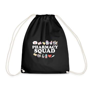 Pharmacy Squad Pharmacist Life Pharmacology - Drawstring Bag - black - Front