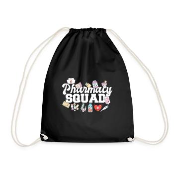 Pharmacy Squad Pharmacist Life Pharmacology - Drawstring Bag - black - Front