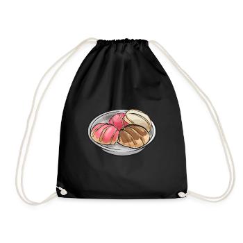 Concha Hispanic Mexikanisch Pan Dulce - Turnbeutel - Schwarz - Vorne