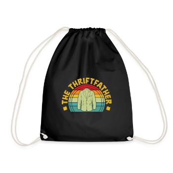 Thrift Shopper The Thriftfather Thrift Store - Drawstring Bag - black - Front