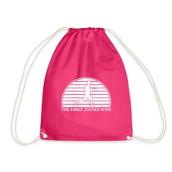 Marathon Runner Early Jogger Wins Running - Turnbeutel - Fuchsia - Vorne