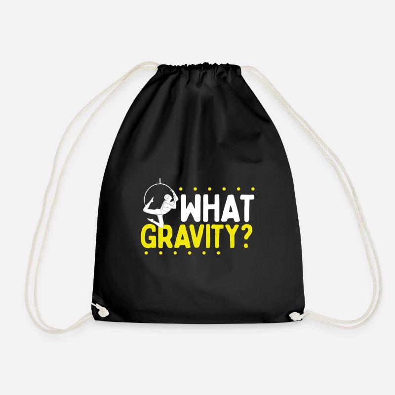 Aerial Hoop What Gravity Dancing Aerial Circus - Drawstring Bag - black