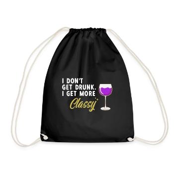 I don't get drunk, I get more stylish Al - Drawstring Bag - black - Front
