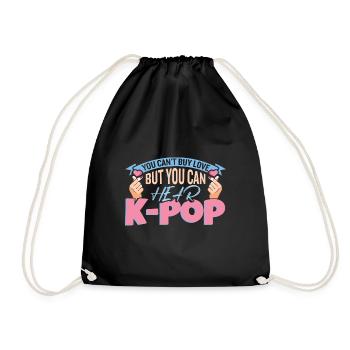 Kpop | Fingerherz | Anime-| Südkorea - Turnbeutel - Schwarz - Vorne