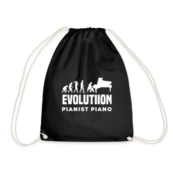Evolution Piano Musician Keyboard Orchestra - Turnbeutel - Schwarz - Vorne