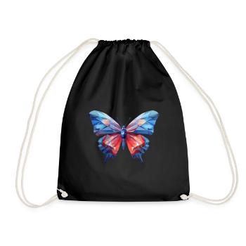 Blauer Morpho-Schmetterling - Turnbeutel - Schwarz - Vorne