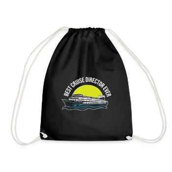 Best Cruise Director Cruise Ship Tour Funny - Drawstring Bag - black - Front