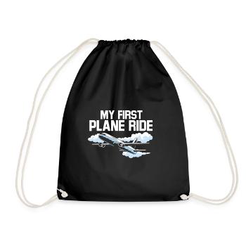 Voyage de vacances en solo Mon premier avion - Sac de sport léger - noir - Devant