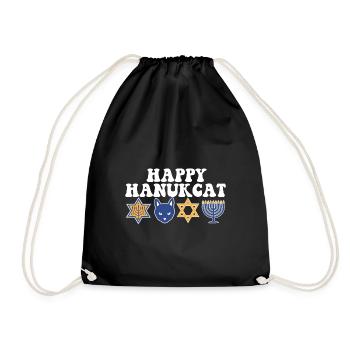Juif Hanoukka Hanukcat Étoile De David Menorah - Sac de sport léger - noir - Devant