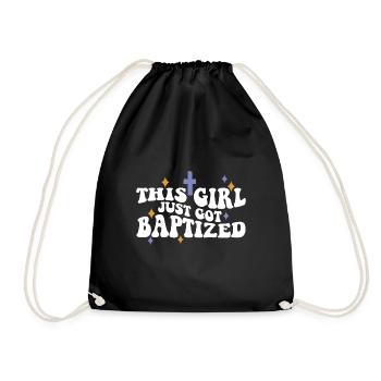 Cette jeune fille vient d’être baptisée religieuse chrétienne - Sac de sport léger - noir - Devant