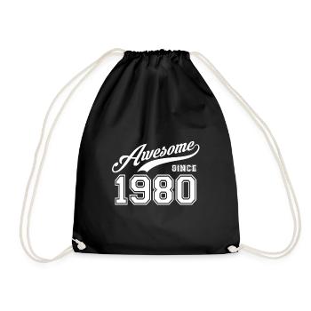 Génial depuis 1980 Anniversaire Anniversaire Anniversaire - Sac de sport léger - noir - Devant
