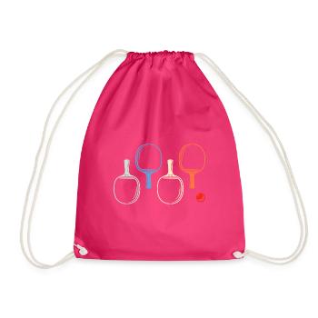 Rétro ping pong joueur de ping-pong - Sac de sport léger - fuchsia - Devant