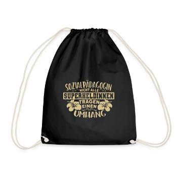 Sozialpädagogin Geschenkideen - Turnbeutel - Schwarz - Vorne